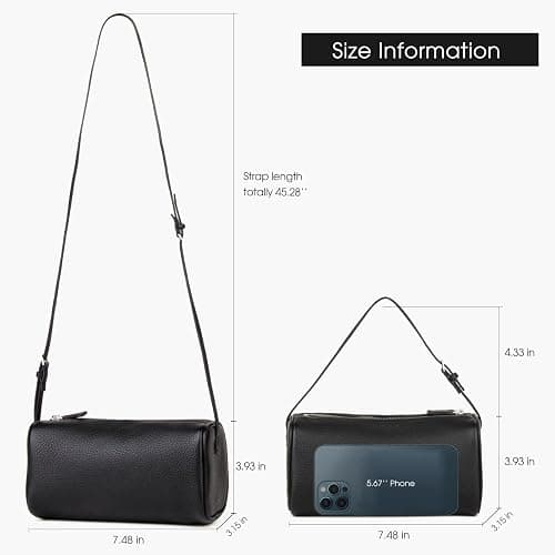 DONNAIN Premium Full-Grained Leather Crossbody Purses for Women, Hobo Bags for Women Crossbody with Adjustable Strap thumbnail 4