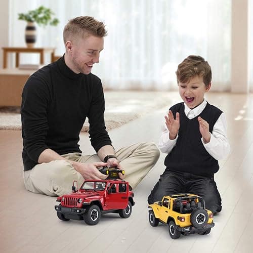 RASTAR Off-Road Remote Control Car, 1:14 Jeep Wrangler JL RC Off-Road Racing Vehicle Toy Car for Kids Adults, Spring Suspension/Door Open, 2.4Ghz RED thumbnail 2