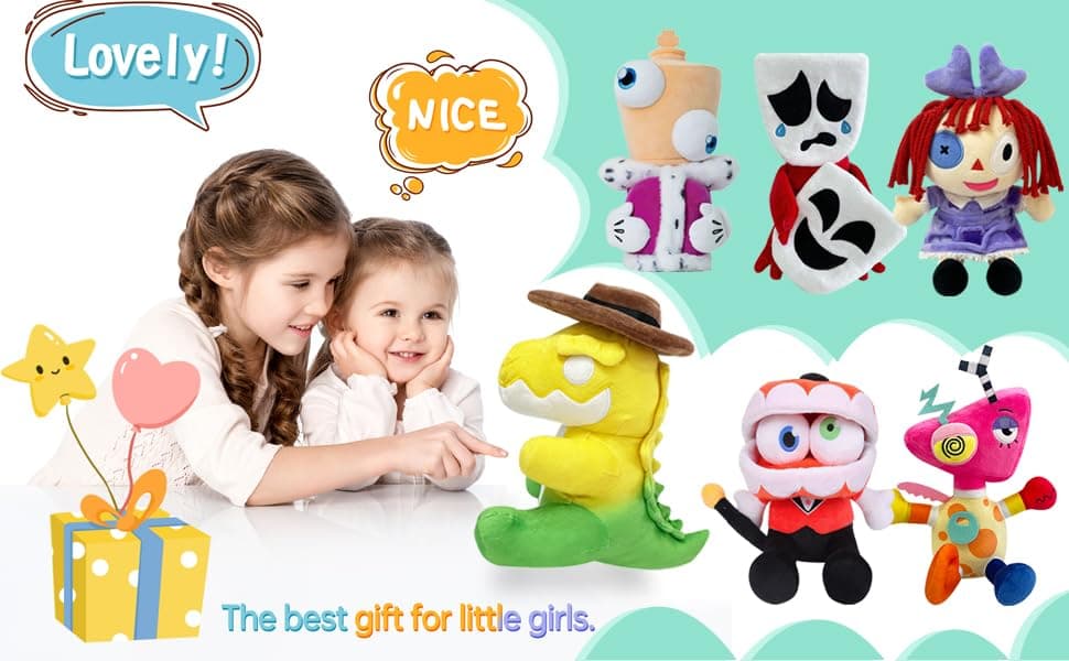 VAOUX Digital Circus Plush,The Amazing Plushies Toy,Stuffed Animal Plushie Doll Gift for Kids and Fans (Zooble) thumbnail 7