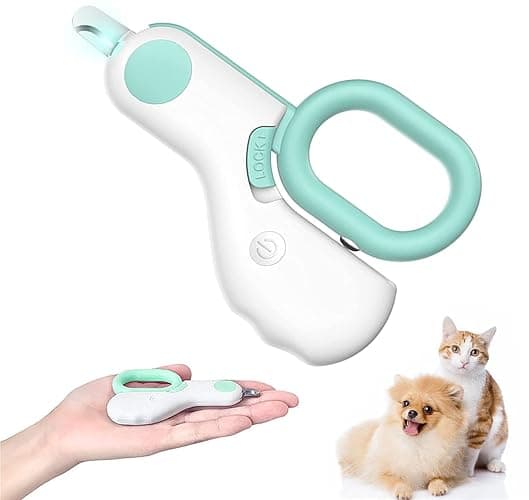 Small Animals Nail Clippers with LED Lights to Avoid Excessive Cutting and Sharp Blades - Professional Claw Trimmer for Tiny Dog Cat Kitten Bunny Rabbit Bird Guinea Pigs Ferret Hamsters (Blue) - Image 1