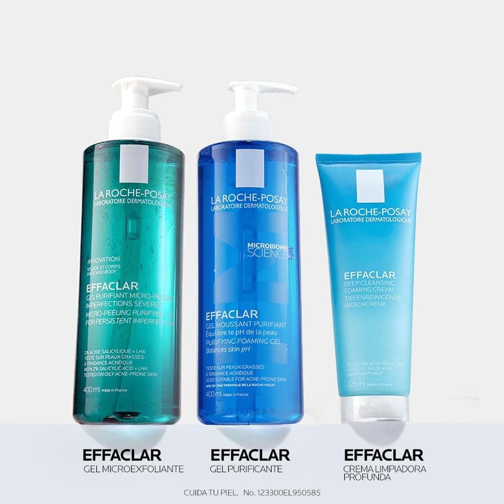 La Roche-Posay Effaclar, Gel Limpiador Facial Purificante para Piel Grasa y Sensible, Anti-imperfecciones y Anti-brillo, con Agua Termal y Zinc, 400 ml thumbnail 21