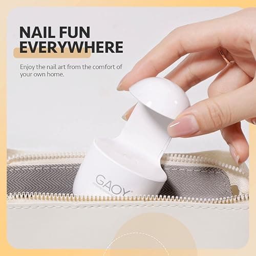 GAOY Mini UV Light for Gel Nails, Small Curing Light, Eggshell LED Nail Lamp, Fast Curing, White thumbnail 4