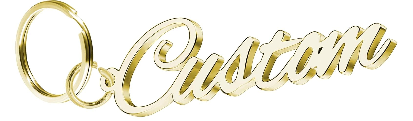 SHRDV Personalized Name Keychain Custom Stainless Steel Letters Pendant as Special Christmas Gift for Women Girls - Gold - Image 1