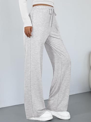 Trendy Queen Womens Lounge Pants Wide Leg Sweatpants Comfy Barrel Pajamas Pants Baggy Flowy 2025 Fashion Outfits with Pockets thumbnail 3