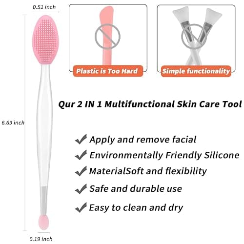 Lip Scrub Brush, Dual-ended Lip Scrubber Exfoliator and Silicone Lip Brush Exfoliator Tool Lightening for Dark Lips Nose Scrubber Lip Mask Applicator 3PCS thumbnail 7