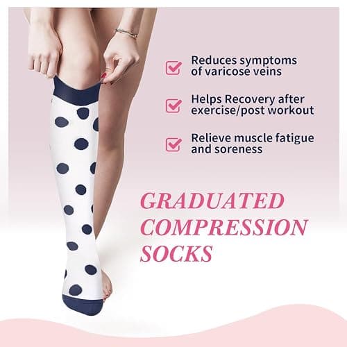 Sooverki Compression Socks for Women & Men 6 Pairs is Best Supportive Knee High Stockings for Circulation, Travel, Nurses thumbnail 4