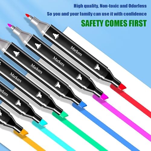 262 Colors Alcohol Markers, Art Drawing Markers Set for Adults Dual Tip Permanent Sketch Markers, with Organizing Case thumbnail 4