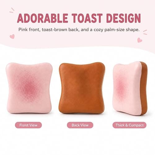 Sticky Bread Squishy Fidget Toys,Slow Rising Butter Squishy Toy,Moist and Soft Stress Toast Balls,Stress Relief & Fidget Toys for ADHD,Party Favor Gift (Pink A-1pcs) thumbnail 4