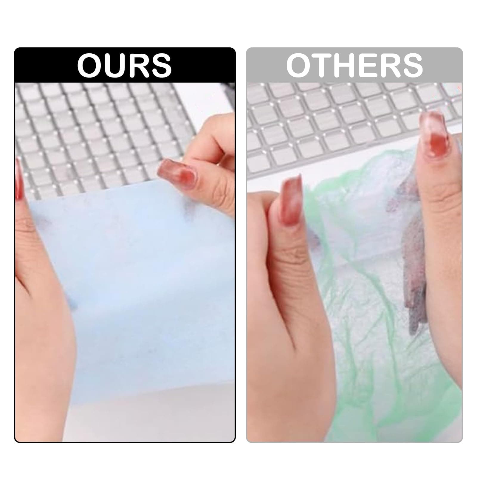 200Pcs Nail Dust Collector Filters - Breathable Non-Woven Paper for Multifunctional Nail Vacuum Accessories - Self-Resizing and Blue thumbnail 4