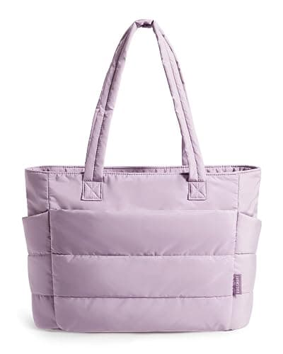 BAGSMART Tote Bag for Women, Lightweight Puffy Tote Bag with Compartments Shoulder Bag Handbag for Travel, Work, Gym - Image 1