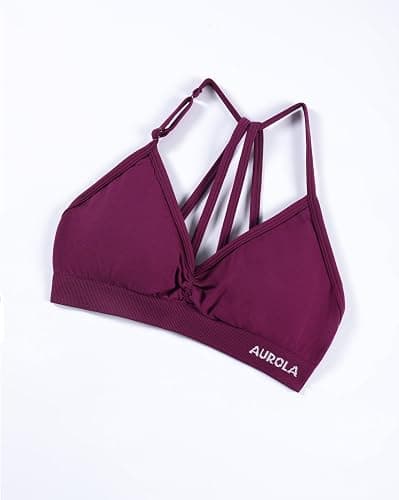 AUROLA Mercury Workout Sports Bras Women Athletic Removable Padded Backless Strapy Minimal Crop Top thumbnail 2