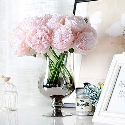 JOYHAZE 8 Stück Künstliche Pfingstrosen (ohne Vase), Seiden-Einzelstiel-Pfingstrosen Kunstblumen für Hochzeit, Zuhause, Büro, Party, Fensterdekoration, Tischmittelpunkte, DIY-Blumenarrangements thumbnail 2