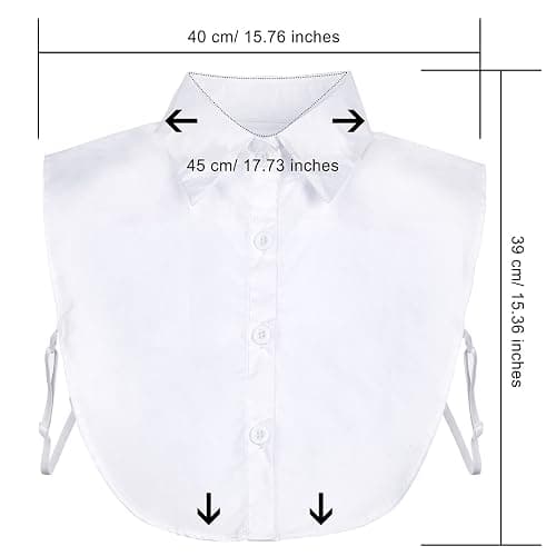 SATINIOR 3 Pieces Fake Collar Women Detachable Dickey Blouse Half Shirts Collar thumbnail 2