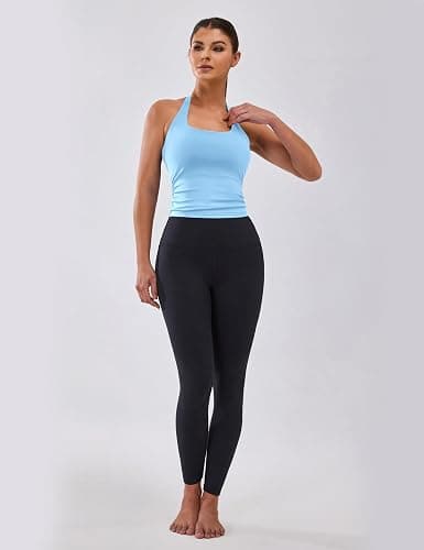 BMJL Womens Halter Built in Bra Workout Sports Tank Tops Summer Trendy Backless Going Out Clothing 2025 thumbnail 5