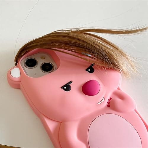 QoKcoahn Case Compatible with iPhone 17,Cute 3D Kawaii Funny Ugly Beaver Cartoon Cover with Keychain Soft Silicone Gel Drop Protector Women Girls thumbnail 3