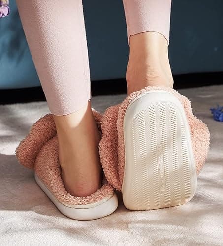Avilego Unisex Dinosaur Plush House Slippers - Soft Indoor & Outdoor Fuzzy Winter Slippers thumbnail 2