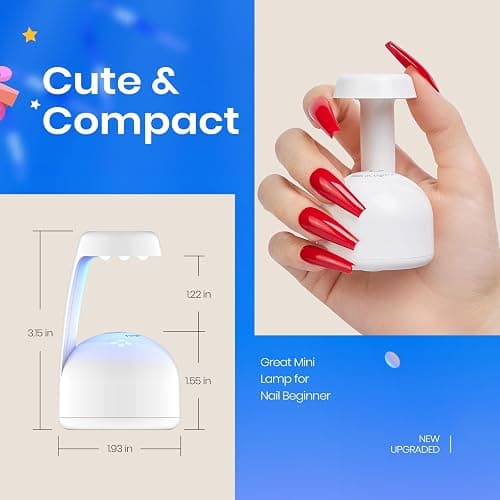 Beetles Mini Uv Light for Gel Nails Flash Curing Innovative with Smart Sensor for Easy and Fast Extension System, Portable Manicure Uv Led Light for Gel Nail Polish Diy thumbnail 6