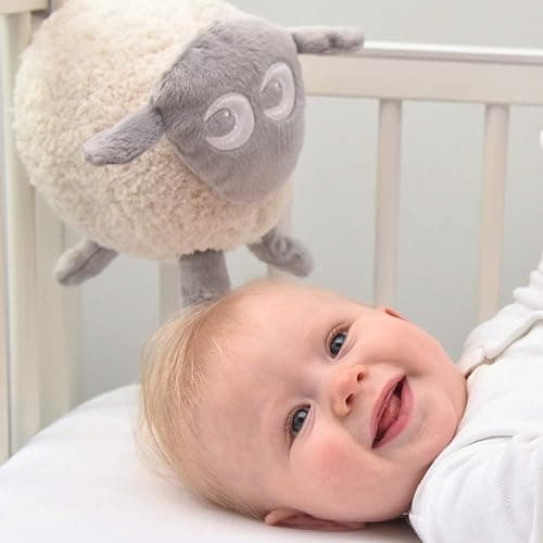 Sweet Dreamers, Ewan the Dream Sheep, Grey - Baby White/Pink Noise Machine and Sleep Aid with Night Light thumbnail 3