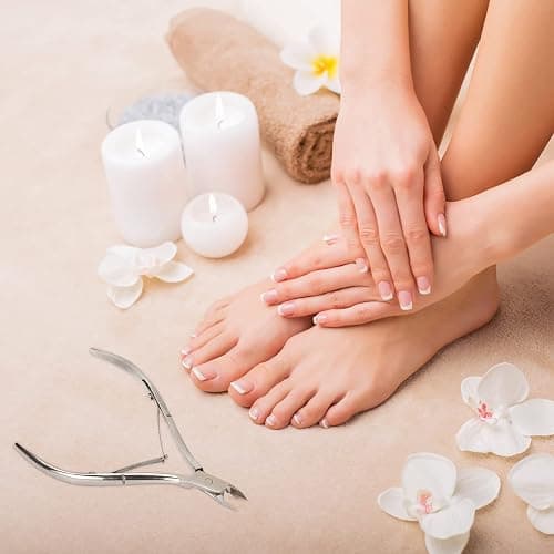 Professional Cuticle Trimmer Cuticle Nippers,Pedicure Nail Care Tool | Cuticle Cutter, Cuticle Clippers, Cuticle Remover, Pedicure Manicure Tools, Double Spring,Nail Care Tool,Silver thumbnail 6
