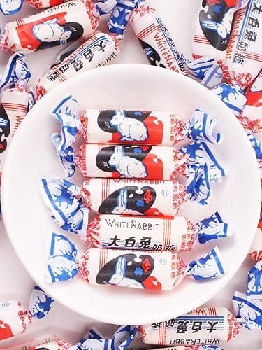 Chinese Candy White Rabbit Creamy Candy 17.7 Oz(500 Gram),White Rabbit Toffee, White Rabbit Cream Gummy Candy, Leisure Candy Snacks, Chewing Fudg, Healthy Desserts (117g (Pack of 1)) thumbnail 5