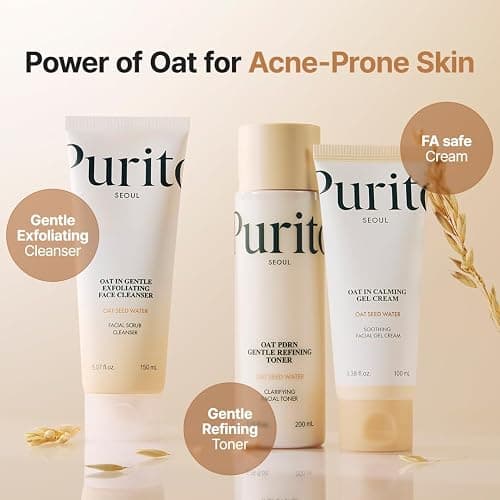 PURITO Oat In Calming Gel Cream, Non-Comedogenic, 77% Oat Seed Water Lightweight Water-Gel Face Moisturizer, Fragrance-Free, Vegan Korean Skincare, Sensitive & Blemish-Prone Skin, 100 mL thumbnail 7