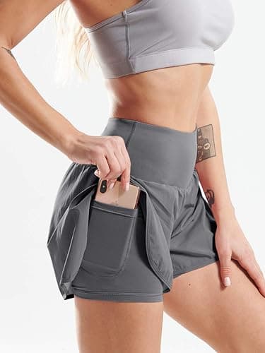 CADMUS 2 in 1 Women's Workout Shorts for Athletic Gym Running Shorts with Phone Pockets thumbnail 3