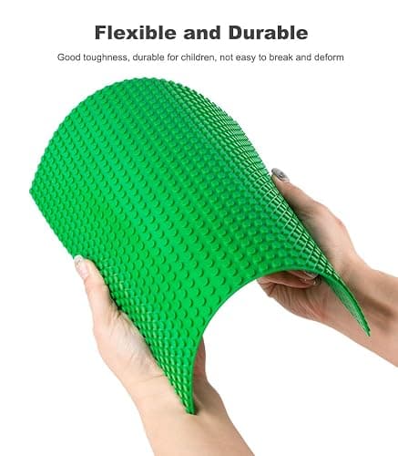 LVHERO Classic Baseplates Building Plates for Building Bricks 100% Compatible with All Major Brands-Baseplate, 10" x 10", Pack of 16 (Green) thumbnail 4