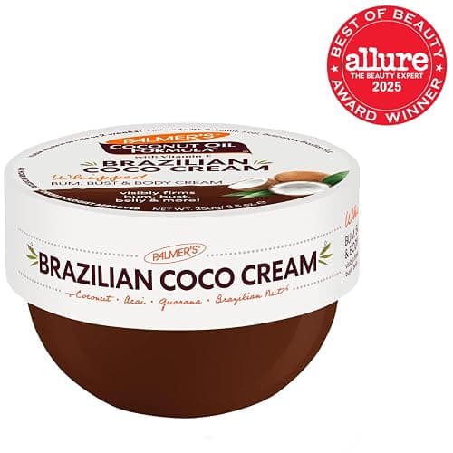Palmer's Coconut Oil Formula Brazilian Coco Cream with Vitamin E, 8.8 Fl Oz, Whipped Bum, Bust & Body Cream, Helps with Skin Tightening & Firming thumbnail 2