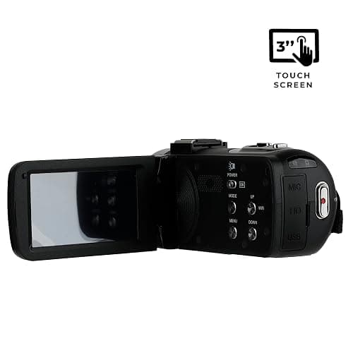 Vivitar 4K Video Camera, Wi-Fi Ultra HD Camcorder with 18x Digital Zoom, 3” IPS Touchscreen Video Recorder with Night Vision, Vlogging Camera with 3.5mm Microphone Jack, Rechargeable, SD Card Slot thumbnail 5