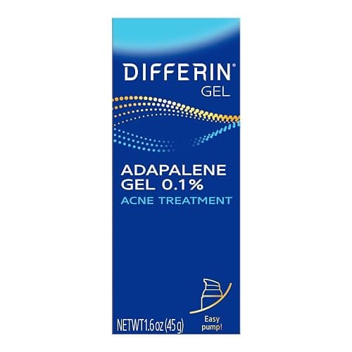 Differin Acne Retinoid Treatment Gel, 0.1% Adapalene, 45g Pump | 90-Day Supply Pump, Over-The-Counter Retinoid, Clears Breakouts, Gentle For Sensitive Skin, Dermatologist Recommended - Image 1