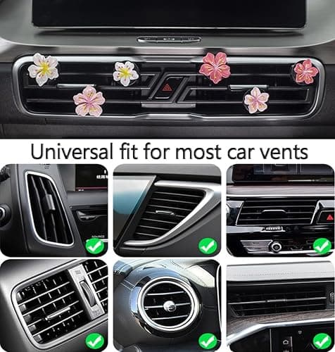 Cute Car Air Fresheners Vent Clips 6 PCS, Flower Air Vent Clips Pink Car Accessories Interior Aesthetic Women Automobile Air Conditioning Vents Decorations thumbnail 6