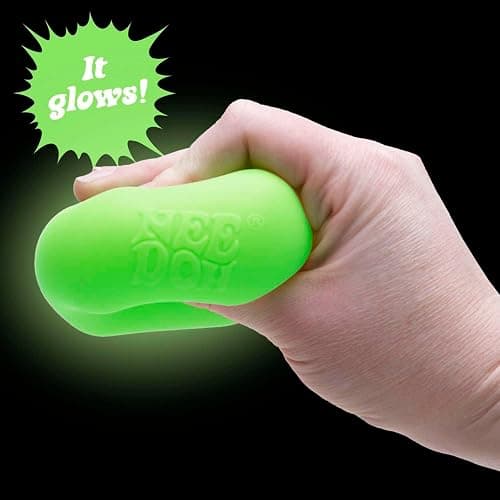 Schylling NeeDoh Nice Cube Glow - Sensory Toy with a Super Solid Squish - Glows in The Dark and Always Returns to its Square Shape - Ages 3 and Up - Color May Vary; One Cube Per Pack thumbnail 6