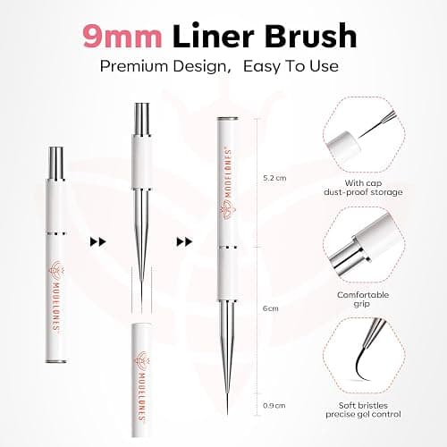 modelones Base Coat Builder Nail Gel, Clear Builder Nail Polish 7-in-One with Detachable Liner Nail Brush LED Lamp Cured Strengthener Color Rubber Base Coat for Apex Building Extension Thickening 10ml thumbnail 5