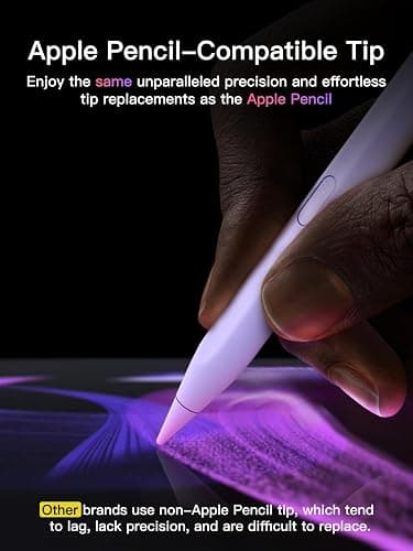 KEEPRO Stylus Pen for iPad 2018-2026, USB-C Fast Charging Pencil, Pixel-Perfect Tilt Sensitivity for iPad 11/10/9/8/7/6/A16, Mini 7/6/5, Air M4/M3/M2 11"/13"/5/4/3, Pro M5/M4 13"/12.9″/11″ Purple thumbnail 2