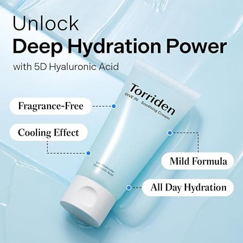 Torriden DIVE IN Hyaluronic Acid Soothing Cream Tube Type 100ml (3.38 fl. oz) | Revitalizing Facial Moisturizer for Sensitive and Dry Skin | Hyaluronic Acid, Panthenol, Allantoin thumbnail 2