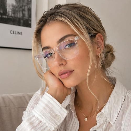 TEAPLMTT Oversized Square Blue Light Blocking Glasses Anti Glare Computer Glasses thumbnail 2