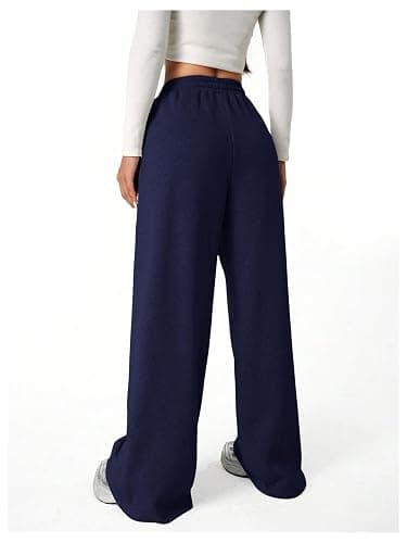 Verdusa Girl's Bowknot Baggy Sweatpants Lightweight Straight Leg Athletic Pants with Pockets thumbnail 2