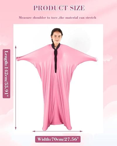 TOPARCHERY Sensory Sox Body Socks ，56" x 27" Full Body Wrap to Relieve Stress Deep Pressure Simulation Body，Good for Height: 52"-61" Large，Pink thumbnail 2