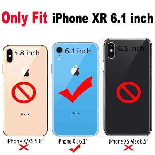 Qokey for iPhone XR Case, Glitter Star & Curved Edge Handle Grip Design, Military-Grade Shockproof Clear TPU Cover, Sparkle Protection Scratch-Resistant, Holographic Sage Green Bow thumbnail 2