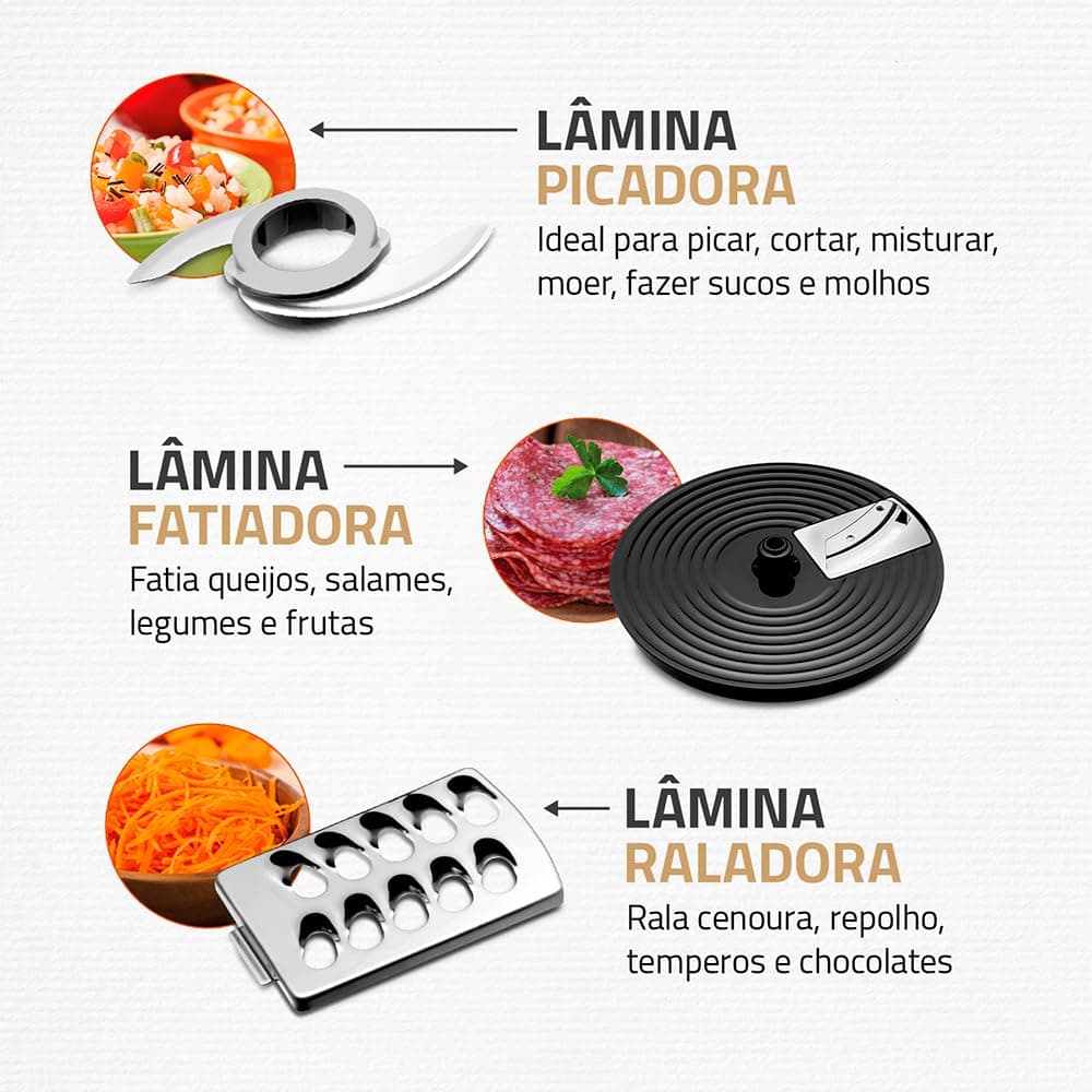 MONDIAL Multiprocessador Turbo Chef 5 em 1, Preto, 1000W, 110V - MPN-01-B thumbnail 5
