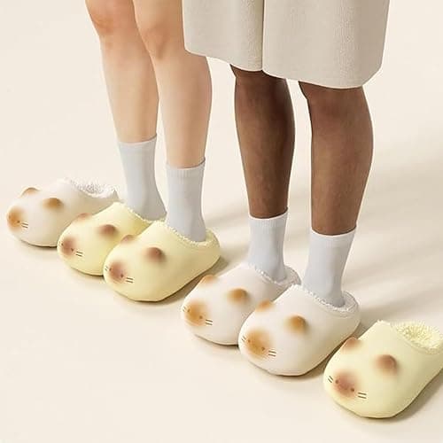 Cat Paws Footprints Fluffy Plush Fleece Height Increase Slippers,Cat Paw Slippers, Non-Slip Winter Furry Comfort thumbnail 6