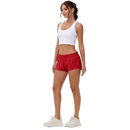 Aurefin Lightweight Athletic Shorts for Women, Quick Dry Running Shorts with Zip Pocket and Liner Womens Gym Workout Shorts thumbnail 6