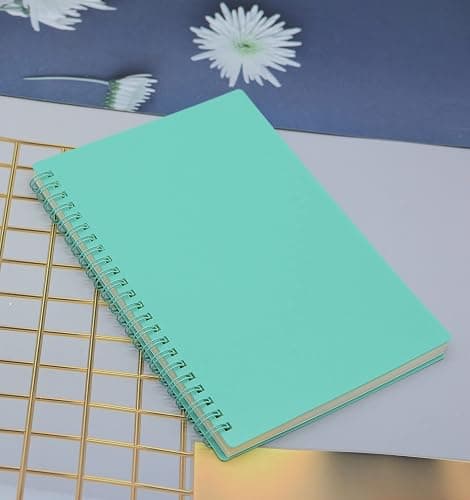 Yansanido Spiral Notebook, 4 Pcs 8.3 Inch x 5.9 Inch A5 Thick Plastic Hardcover 7mm College Ruled 4 Color 80 Sheets -160 Pages Journals for Study and Notes (4) thumbnail 9