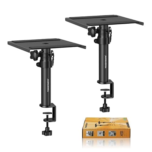 Vondynote Set of 2 Desktop Clamp Speaker Stands Short Studio Monitor Stands Height Adjustable - Image 1