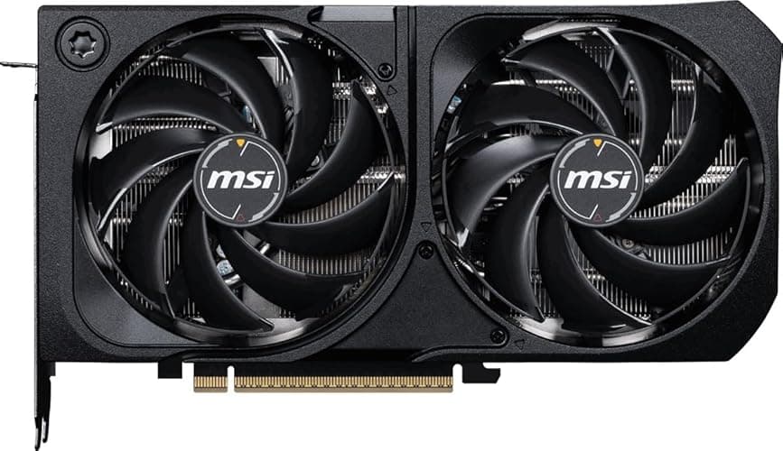 MSI GeForce RTX 5070 12G SHADOW 2X OC Graphics Card - RTX 5070 GPU, 12GB GDDR7 (28Gbps/192-bit), PCIe 5.0 - Dual-Fan Thermal Design - HDMI 2.1b, DisplayPort 2.1b thumbnail 4