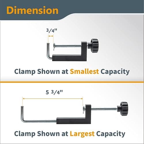 POWERTEC Universal Fence Clamps for Woodworking, Compatible with Table Saw, Miter Saw, Router Table, Drill Press Table, Clamping Square, Woodworking Clamps with 3/8" Rod - 2PCs (71004V) thumbnail 4