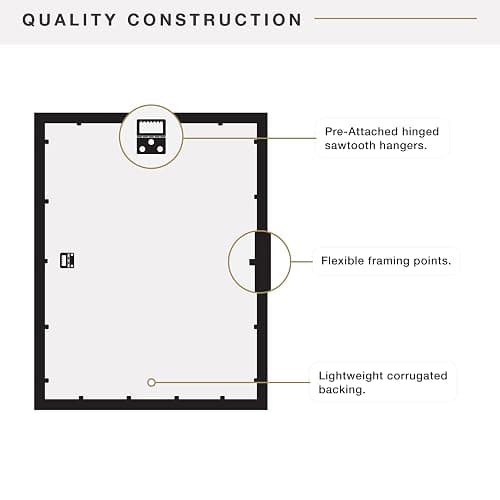 MCS Foundation Poster Frame, 16x24, Brass Traditional | Foundation Collection Poster Frame For Photos & Art Prints, Traditional Style, 16x24 Inch, Brass, 1-Pack thumbnail 10