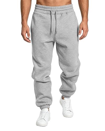 A WATERWANG Men's Sweatpants Casual Cotton Tapered Joggers Athletic Sweat Pants for Men Workout Running with Pockets thumbnail 5