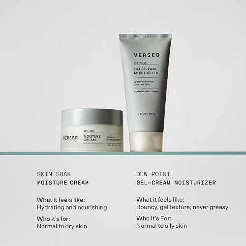 Versed Dew Point Gel Moisturizer For Face - Antioxidant-Rich Gel Cream with Green Tea Extract + Aloe Leaf Juice - Fast Absorbing, Non-Greasy Hybrid Facial Cream for Dry Skin, Vegan (2 fl oz) thumbnail 4