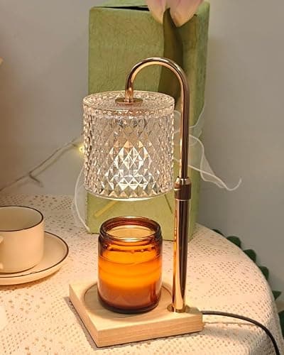Candle Warmer Lamp with Timer Dimmer Adjustable Height, Candle Warmer with 2 Bulbs for Jar Candles, Home Decor, Birthday Gifts for Women thumbnail 2